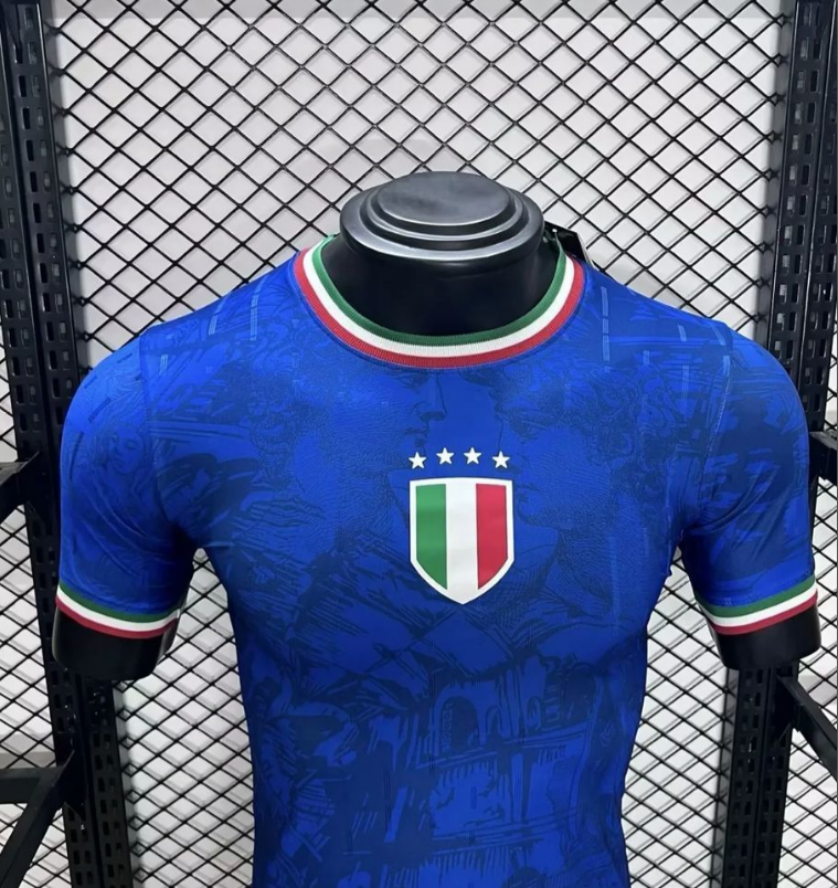 2024-2025 Italy Euro Blue co-branded version Jersey Player Version 1:1  China Quality