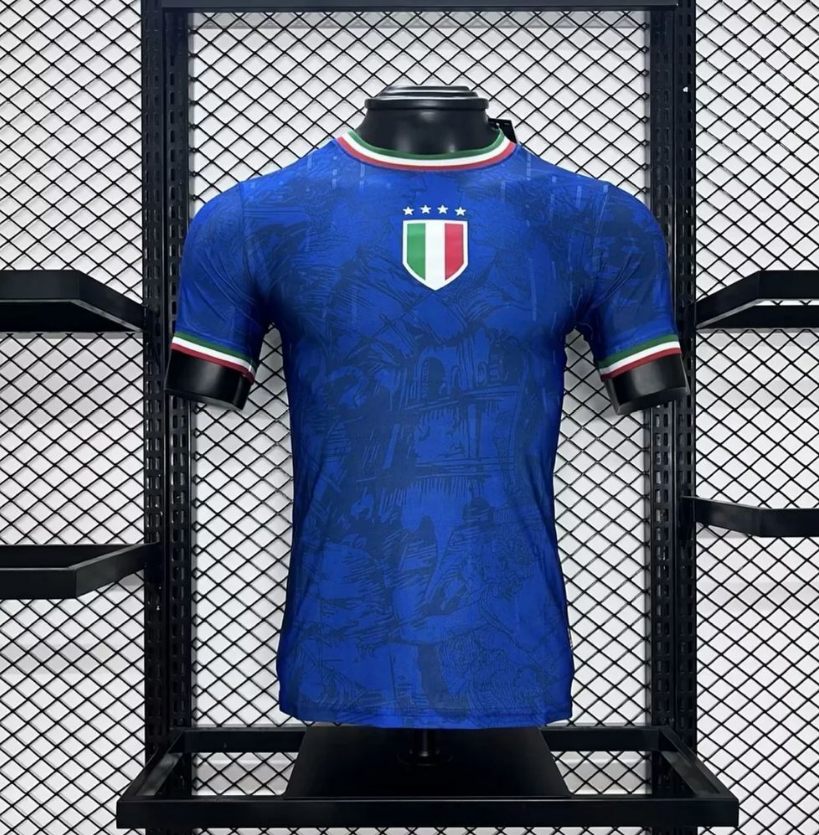 2024-2025 Italy Euro Blue co-branded version Jersey Player Version 1:1  China Quality
