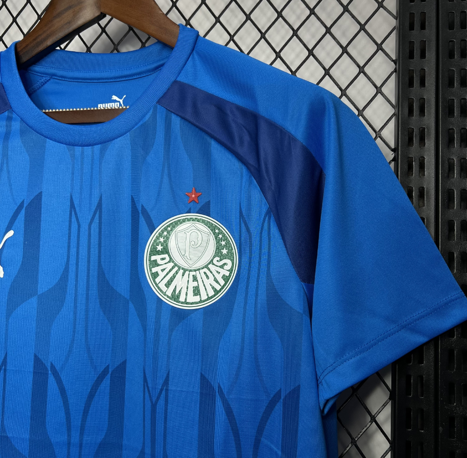 2025-2026 Palmeiras Club Mens Blue Pre-Match Training Jersey Fan version 1:1 China Quality