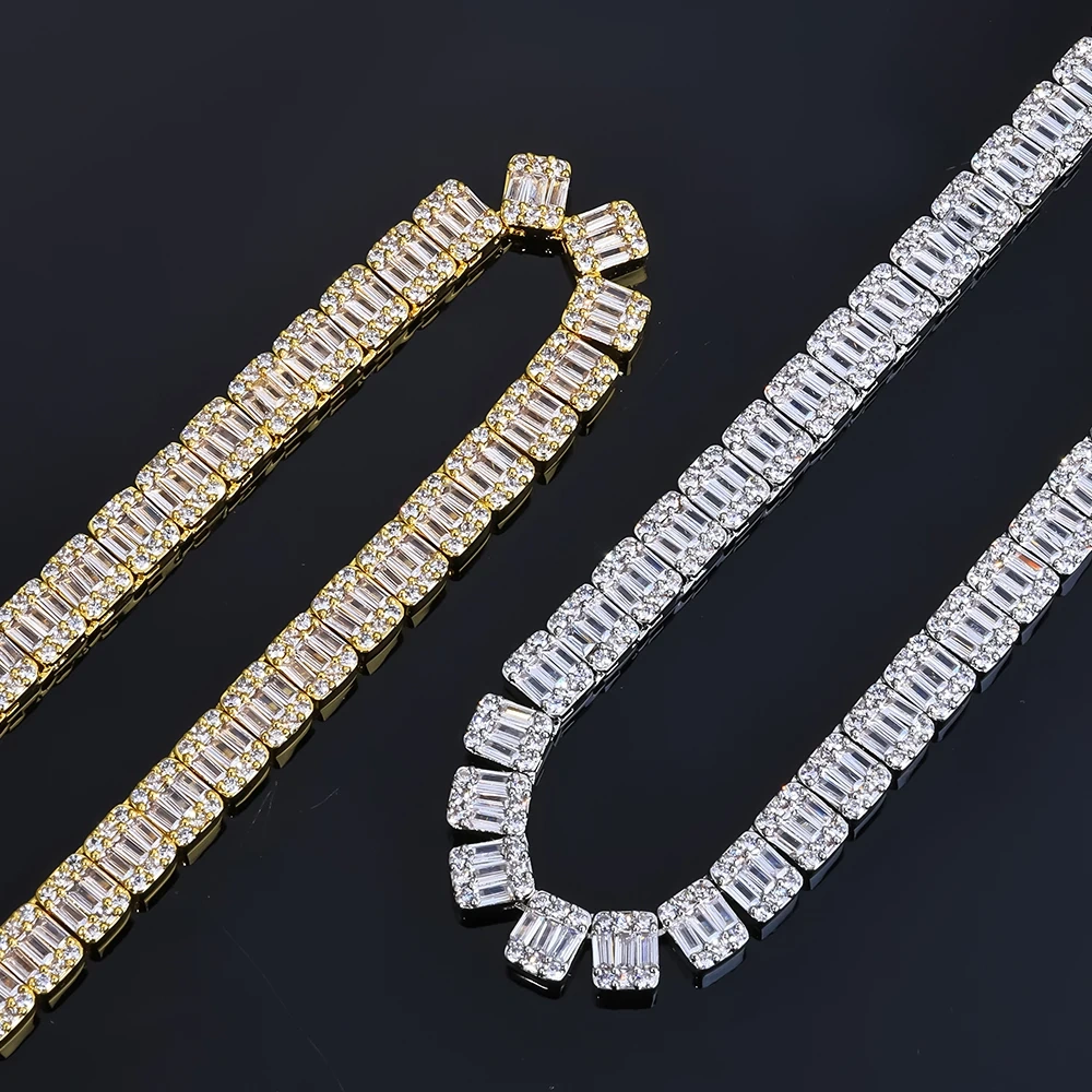 ESKEEM Punk Iced Cubic Zirconia Tennis Chain for Women Men Metal Wallet Jeans Link Key Waist Chain Jewelry