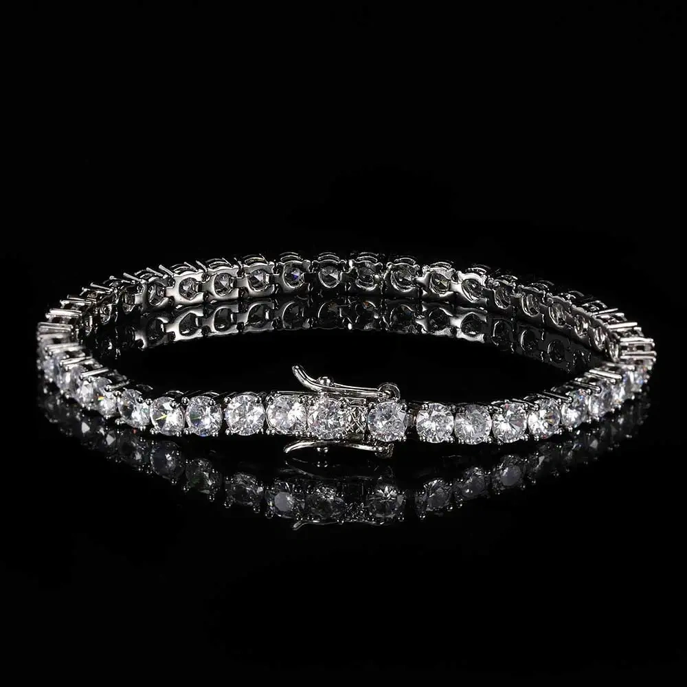 Hip Hop Jewelry 1 Row Iced Out Tennis Chain Bling CZ Men Diamond Cubic Zirconia Choker Necklace Women Drop Shipping
