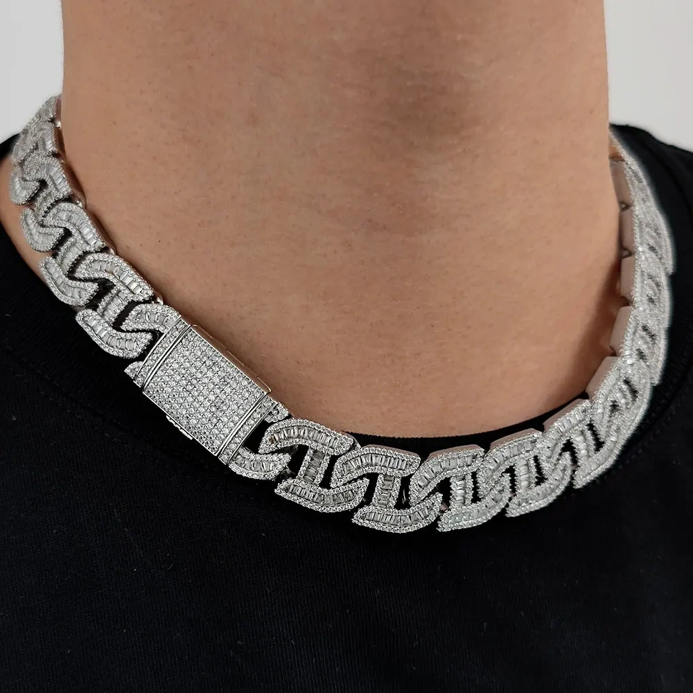 16mm Hip Hop Rapper Rock Cuban Link Chains Necklace Fashion Jewelry Iced Out Pig Nose Chain Drop Shipping Items For Men