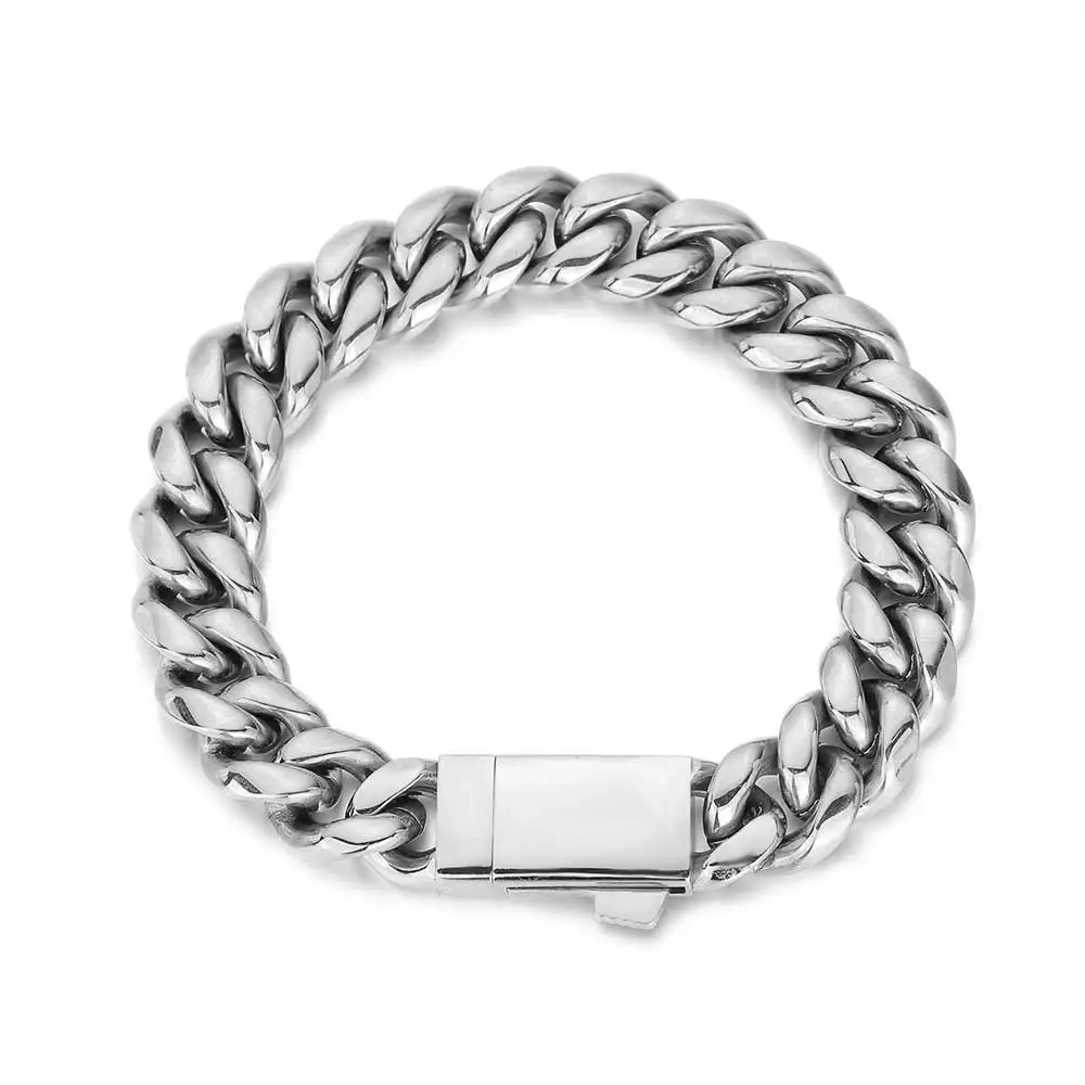 ESKEEM Hip Hop Jewelry New 6/8/10/12MM Stainless Steel Cuban Link Chain Necklace For Men Free Engrave Name Birthday Gift
