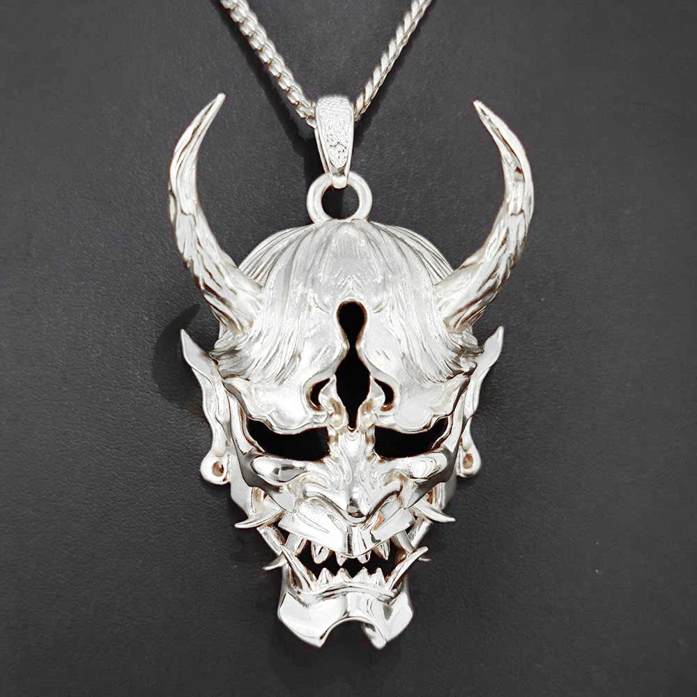 New Design Personalized Custom 925 Sterling Silver Charm Pendant 18K Gold Plated Hip Hop Jewelry 3D Ghost Face Pendant Gift