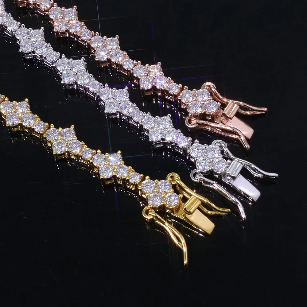 ESKEEM Silver 925 Moissanite Tennis Bracelet Original Brilliant Cut Diamond Pass Test D Color VVS1 Bracelet Gift Fine Jewelry