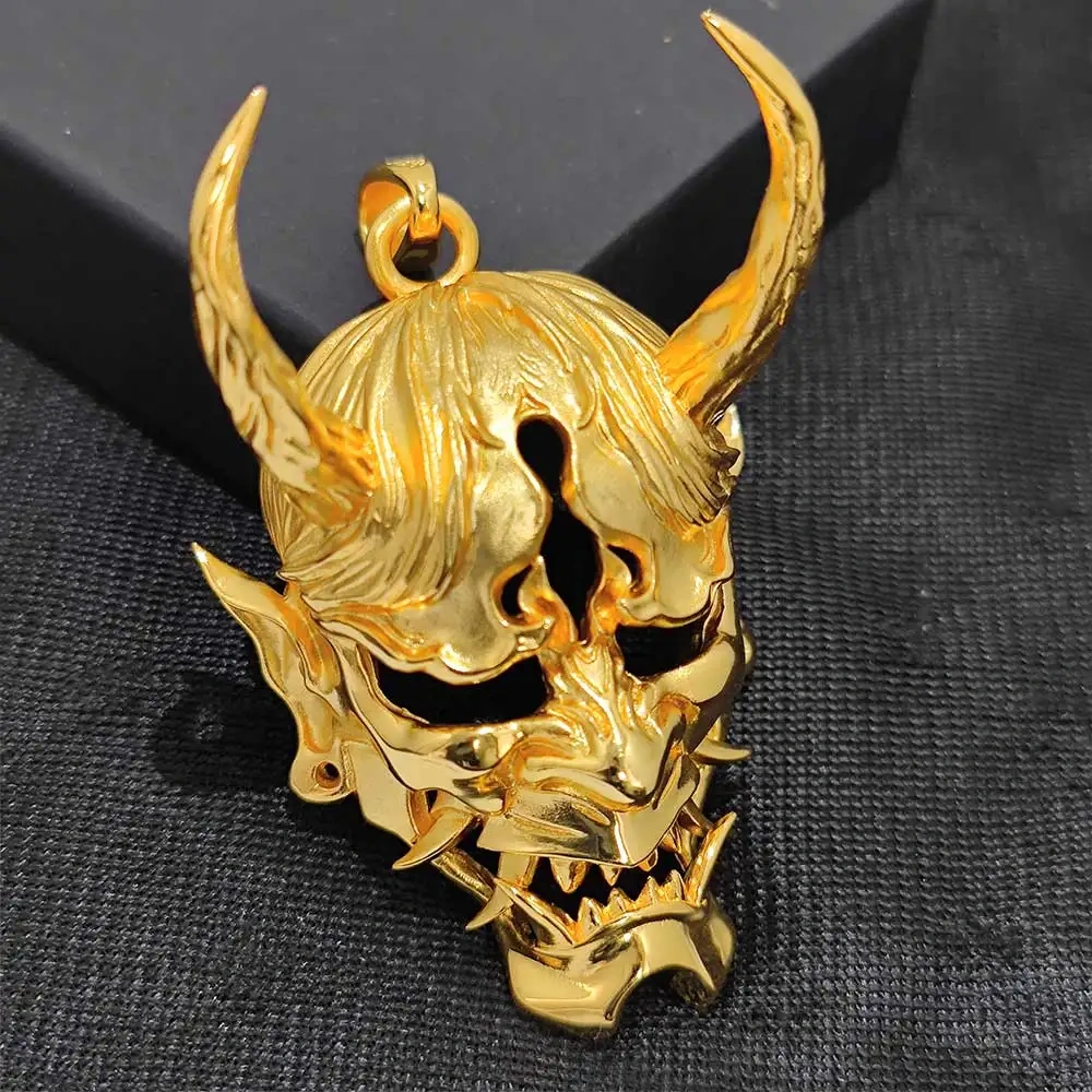 New Design Personalized Custom 925 Sterling Silver Charm Pendant 18K Gold Plated Hip Hop Jewelry 3D Ghost Face Pendant Gift