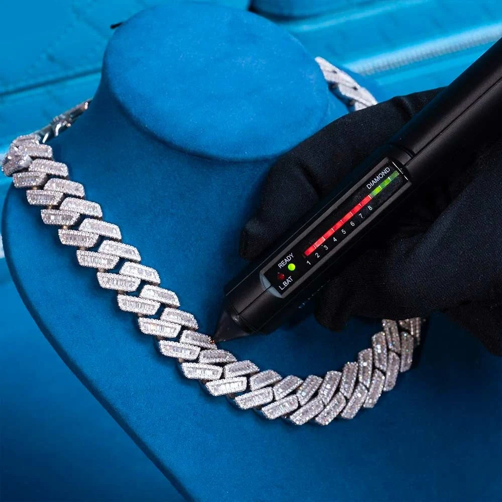 Hip Hop Jewelry VVS Cuban Link Chain 1/2/3 Rows 8/10/14/15/18/19/20/25mm 925Sterling Silver D Moissanite Miami Cuban Necklace