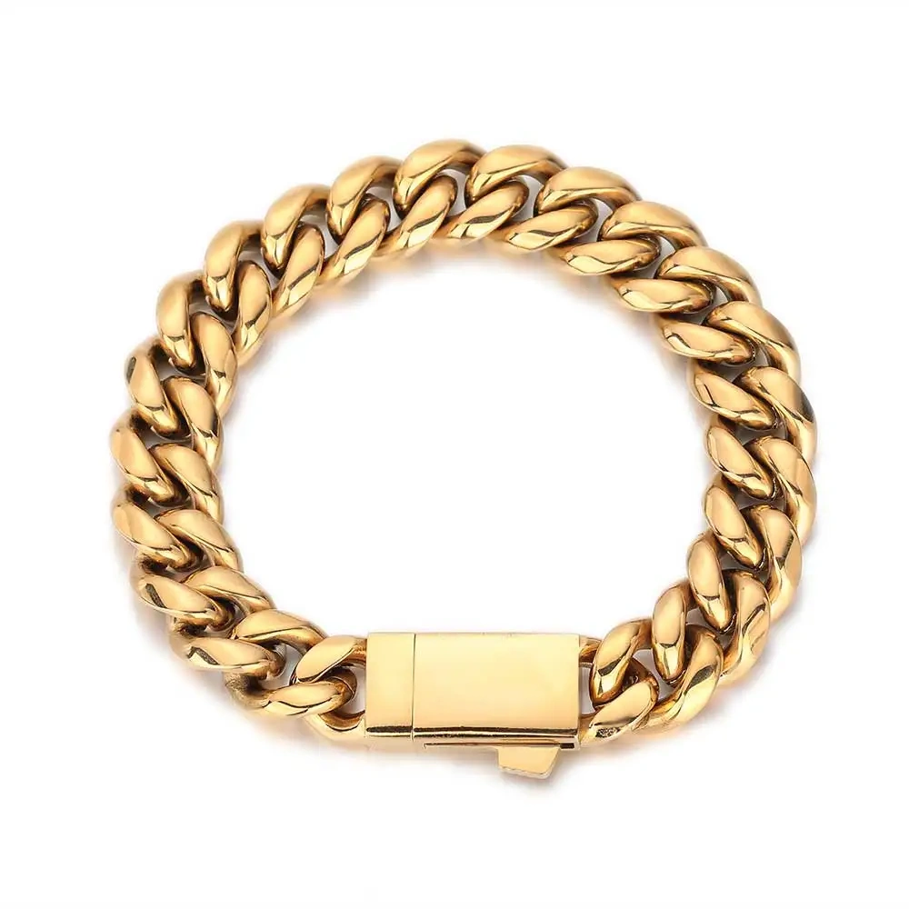 ESKEEM Hip Hop Jewelry New 6/8/10/12MM Stainless Steel Cuban Link Chain Necklace For Men Free Engrave Name Birthday Gift