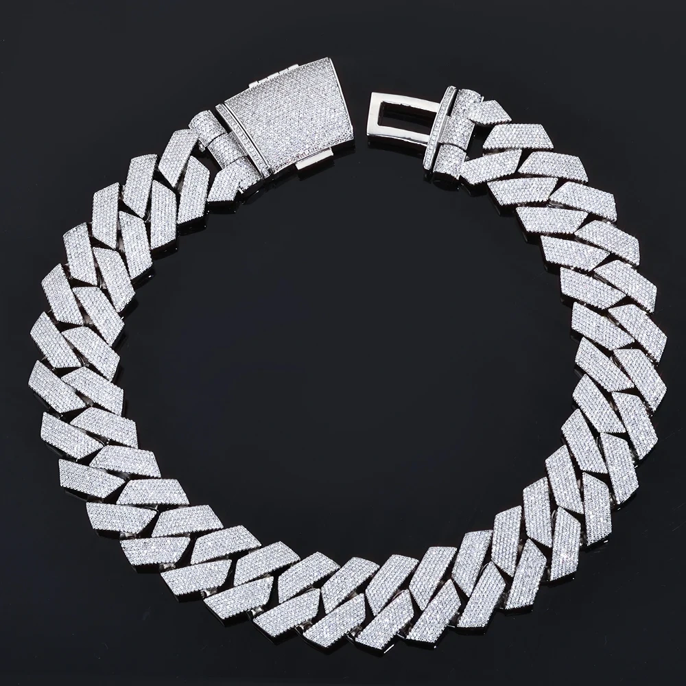 ESKEEM 20/26/36mm Iced Out Diamond Chunky Cuban Link Chain Necklace Gold Plated Hip Hop Jewelry for Men