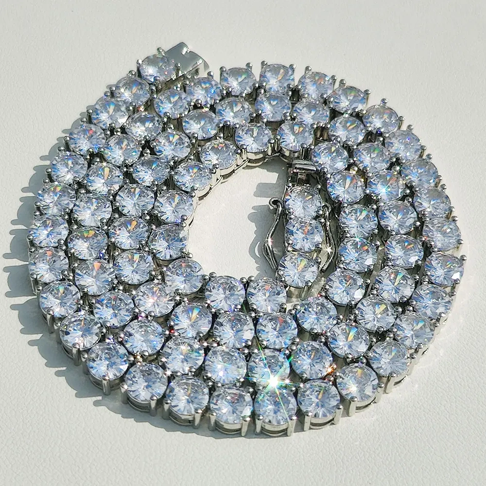 3mm Tennis Chain 1 Row Bling Zircon Copper Material Necklace Hip Hop Man and Women Iced Out Jewelry Drop shipping