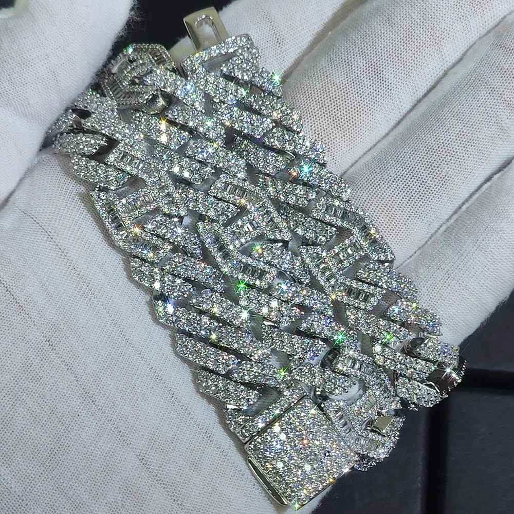 Hip Hop 15mm Iced Out Cuban Link Chain Shiny CZ Stone Pink Two Color Plated Pig Nose Cuban Necklace For Women Men