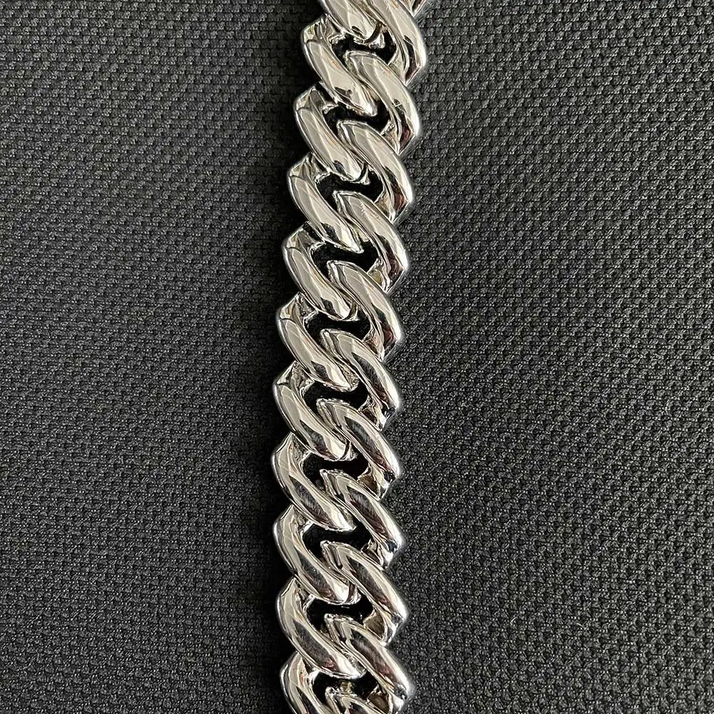 Custom 25MM S925 Sterling Silver Hip Hop Moissanite Cuban Link Chain Thick Miami VVS Cuban Necklace For Men