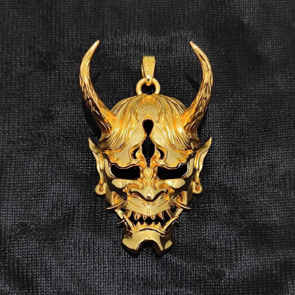 New Design Personalized Custom 925 Sterling Silver Charm Pendant 18K Gold Plated Hip Hop Jewelry 3D Ghost Face Pendant Gift
