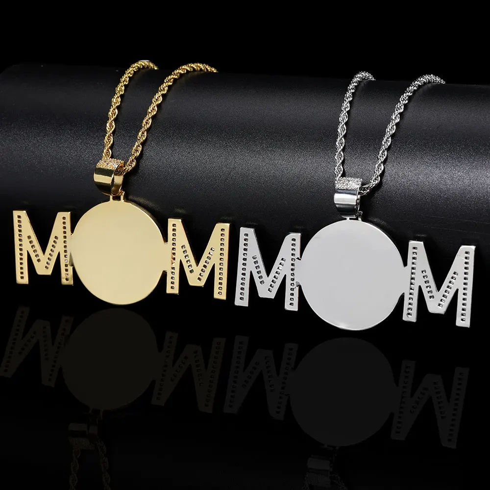 Iced Out Custom Memory Photo Necklace for Women Hip Hop Personalized Medallions Picture Best Gift for Mom Jewelry