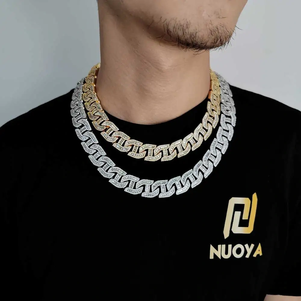 16mm Hip Hop Rapper Rock Cuban Link Chains Necklace Fashion Jewelry Iced Out Pig Nose Chain Drop Shipping Items For Men