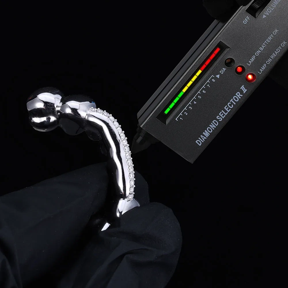 Custom Sterling Silver Grillz With VVS Center 1Row Diamond Tooth Grillz High Quality for Your Teeth Hip Hop Christmas Accessory