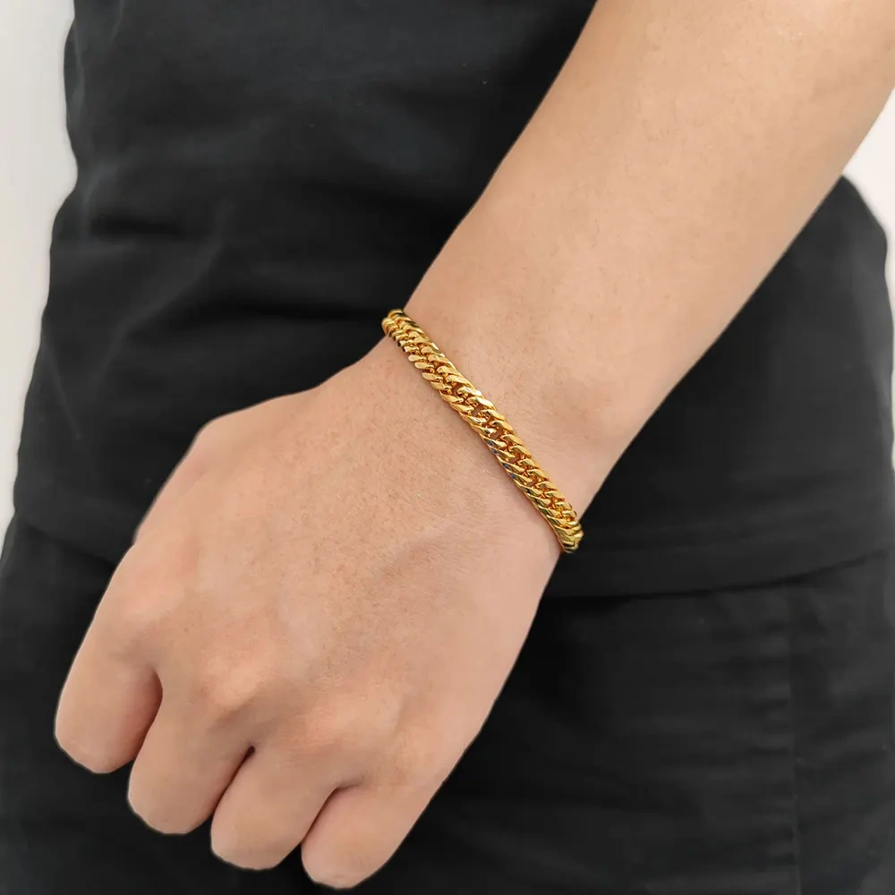 ESKEEM New Style Hip Hop Fashion Jewelry Miami Cuban Link Chain Stainless Steel Bracelet For Men Drop Shipping
