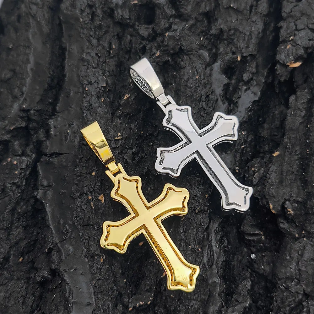New Arrival Hip Hop Jewelry Full Pave Cross Pendant Necklace Women Christian Cross Charm Ornament Gift Drop Shipping  ﻿