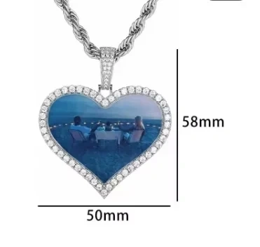 Hip Hop Custom Letter Name Logo Pendant Necklace with Zircon Diamond Polygonal Personality Exaggerated Medal