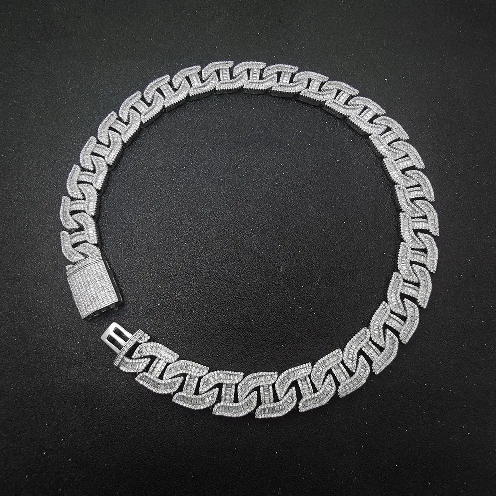 16mm Hip Hop Rapper Rock Cuban Link Chains Necklace Fashion Jewelry Iced Out Pig Nose Chain Drop Shipping Items For Men