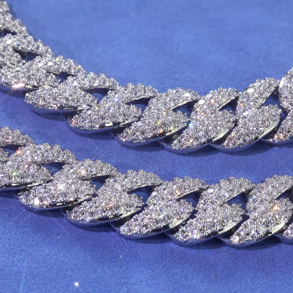 ESKEEM 2/3/4/6Row Full Diamond Bubble Cuban Bracelet 10/13/18/20/22MM CZ Stone Iced Out Hip Hop Jewelry Cuban Bracelet Women Men