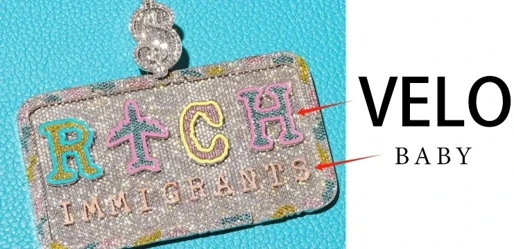 Hip Hop Custom Letter Name Logo Pendant Necklace with Zircon Diamond Polygonal Personality Exaggerated Medal