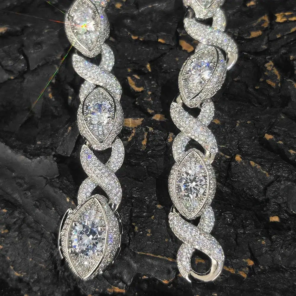Hip Hop Jewelry Men Fashion Iced Out CZ Necklace Custom 15MM Sauron Eye Design Cuban Link Chain Women Accesional