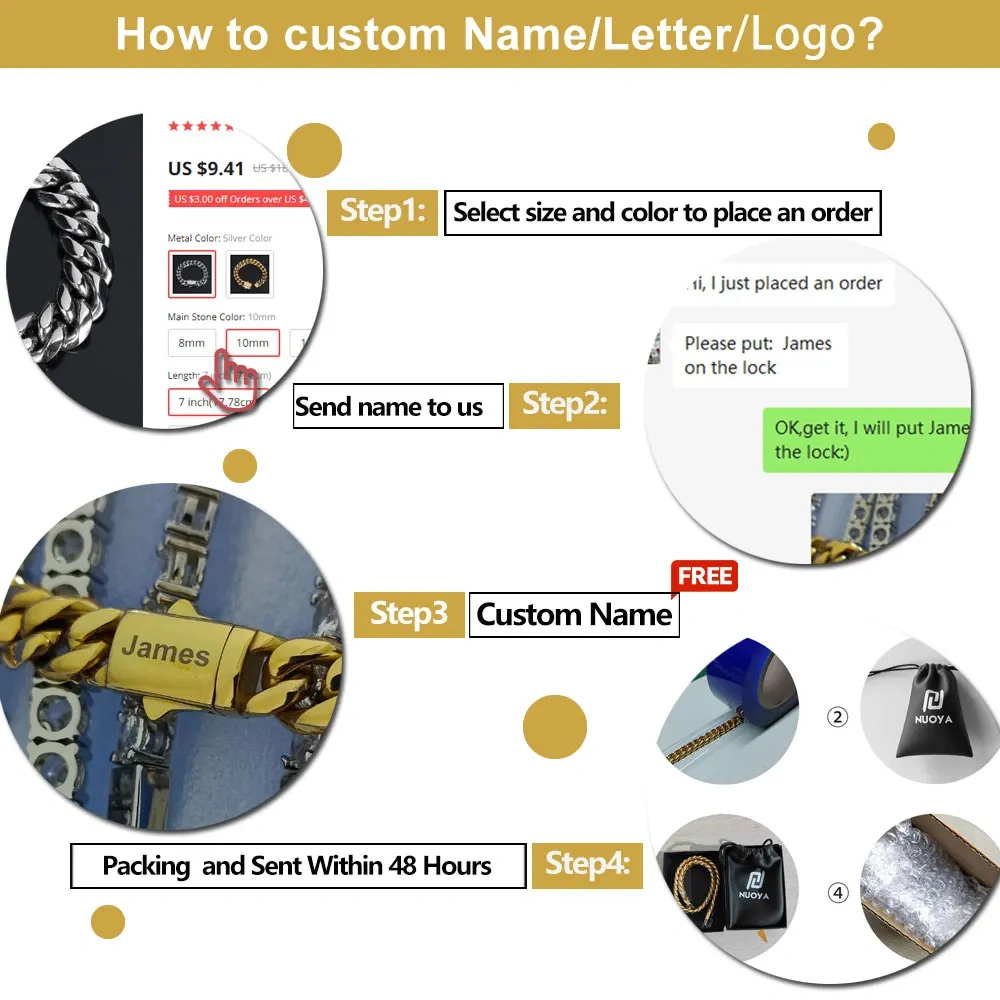 12mm Hip Hop Plated Fashion Stainless Steel  Luxury Cuban Jewelry Bracelets For Men Bling Clasp Pvd Waterproof Jewelry