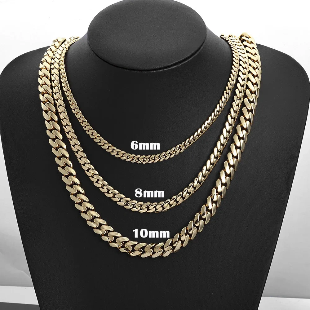 ESKEEM Moissanite Monaco Necklace 925 Silver Iced Out VVS Pass Diamond Test Clasp 6/8/10mm Chain Fine Jewelry with GRA In Stock
