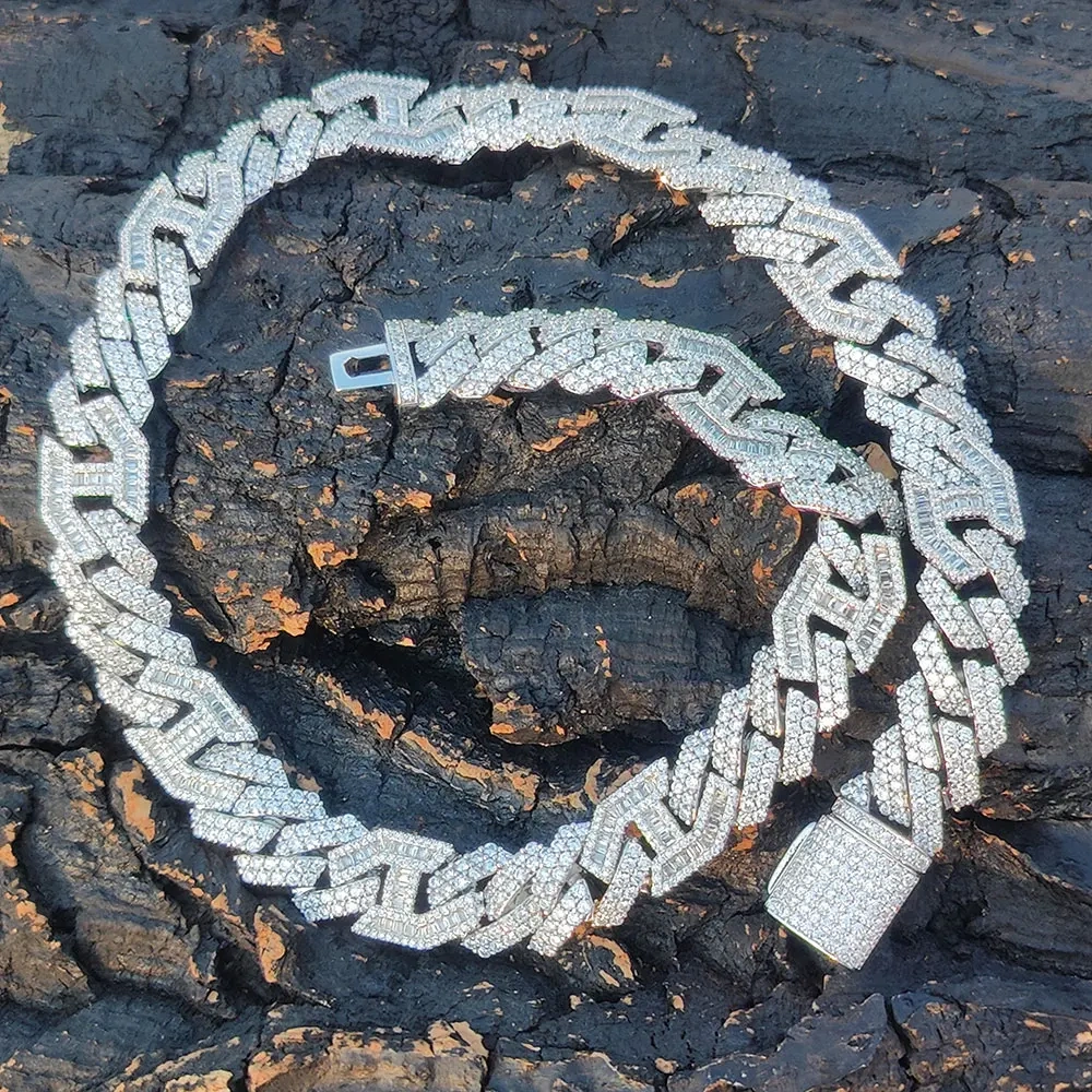 High Quality 15mm Hiphop Iced Out Cuban Link Chain Men Micro Paved Zircon 3:1 Pig Nose For Men Women Drop Shipping ﻿