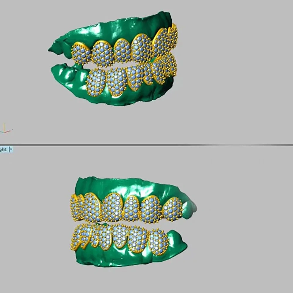 Hip Hop Custom Per Cut Grillz Personalized Big VVS Moissanite Diamond Mens 925 Silver Sterling Deep Cut Grillz Teeth Decoration