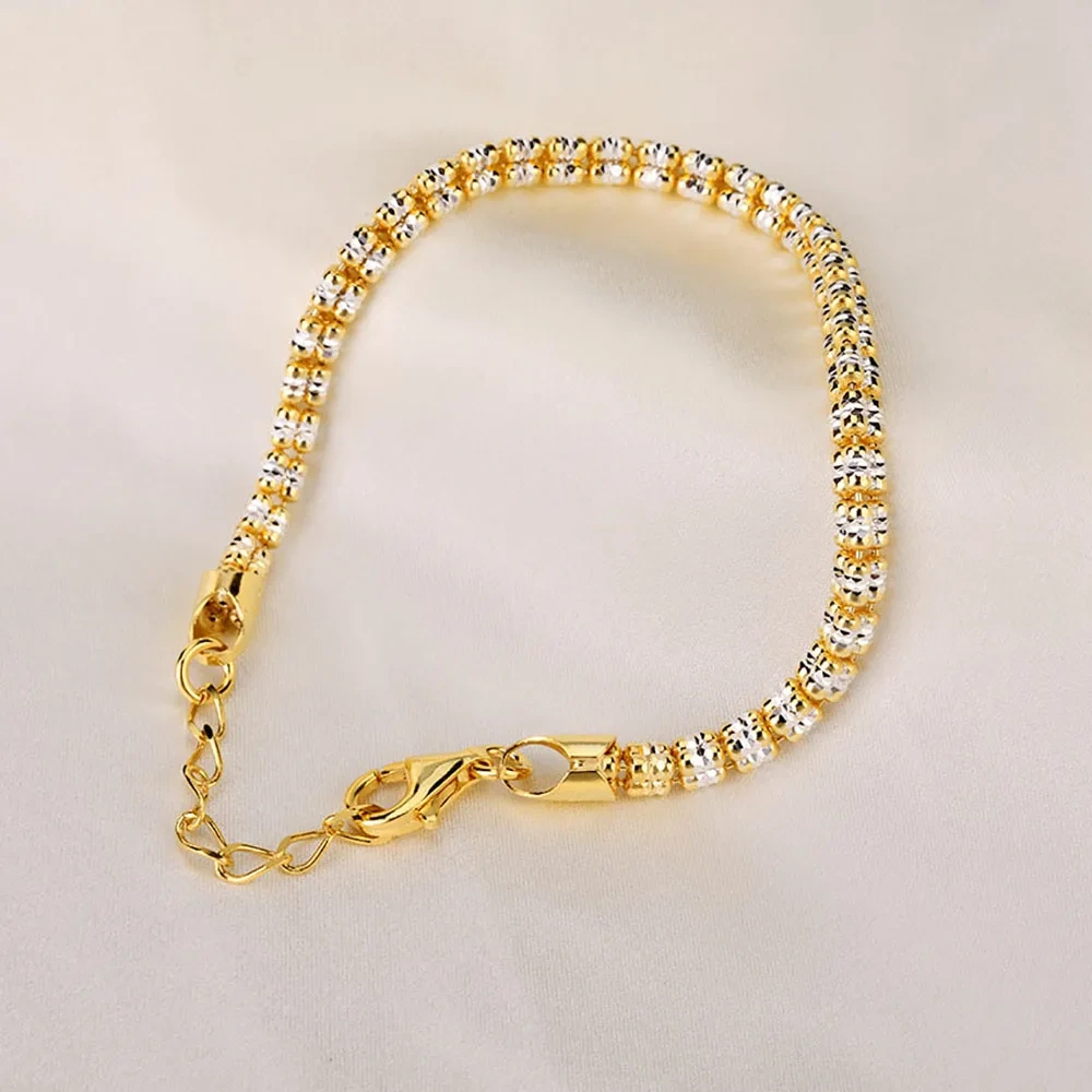Italian Craftsmanship S925 Pure Silver Diamond Cut Three Rows Pearl Separation Bracelet Adjustable Queen Style Jewelry ﻿