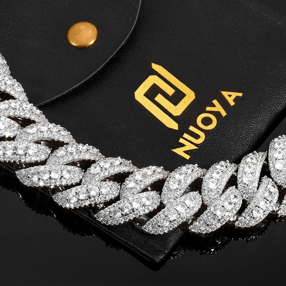 ESKEEM 22mm 3 Row Cuban Bracelet Rose Gold Plated Full Iced Out Cubic Zirconia Chain Hip Hop Luxury Jewelry Men Gift