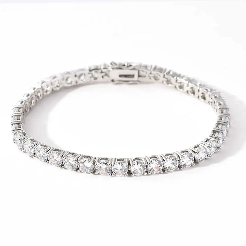 3mm Tennis Chain 1 Row Bling Zircon Copper Material Necklace Hip Hop Man and Women Iced Out Jewelry Drop shipping