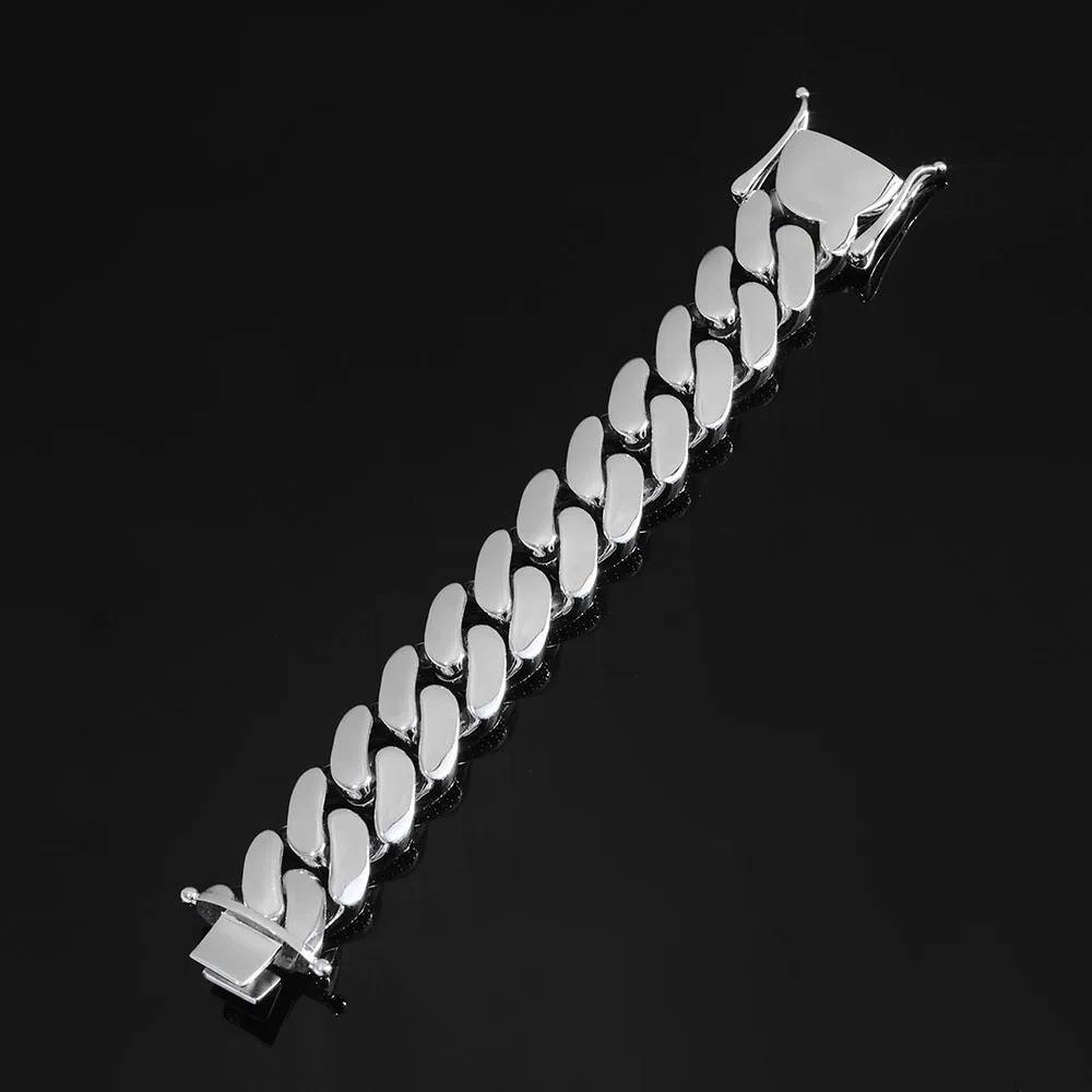 ESKEEM 22mm 4 Rows Cubic Zirconia Cuban Link Chain Big Heavy Iced Out Necklace Bracelet Mens Hip Hop Jewelry