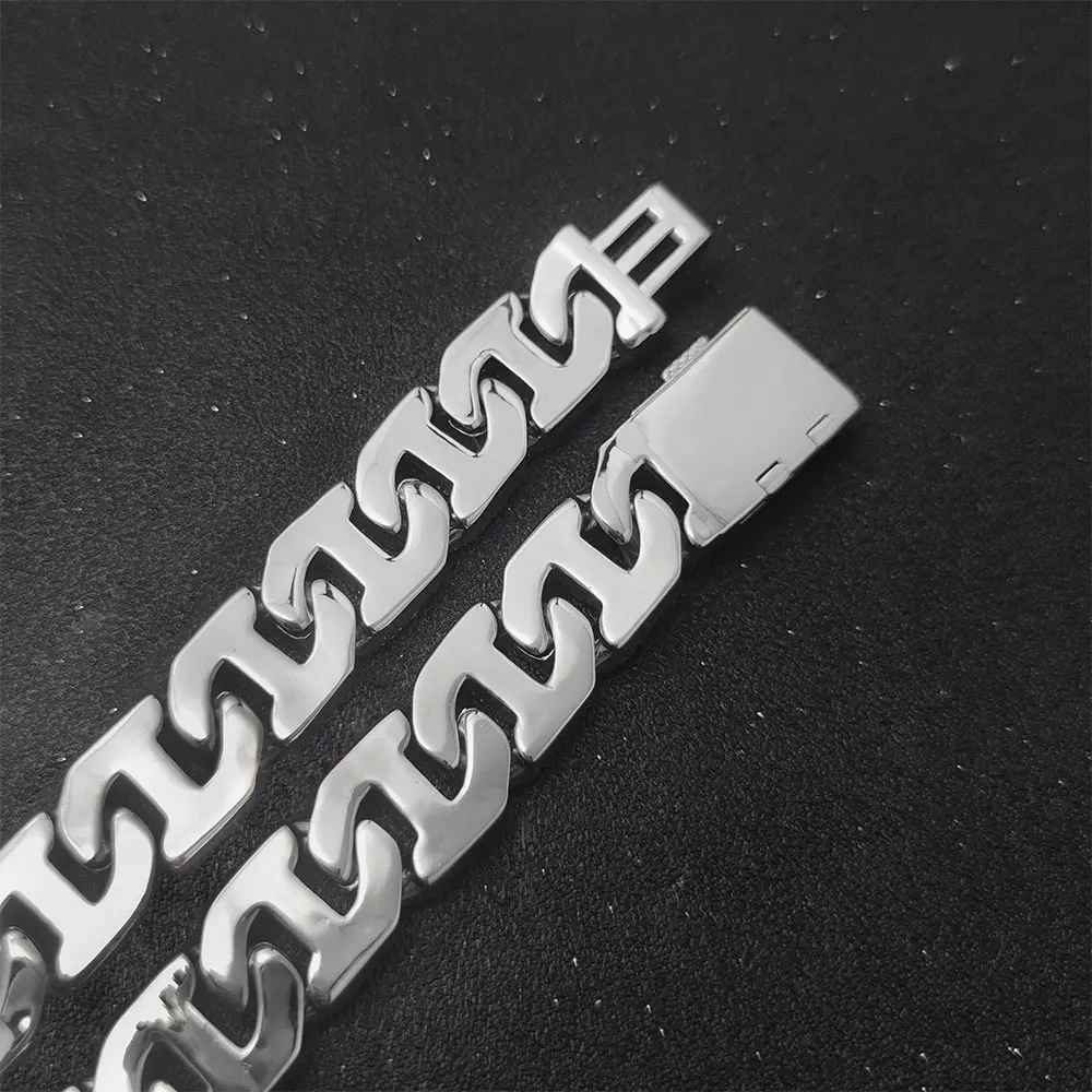 16mm Hip Hop Rapper Rock Cuban Link Chains Necklace Fashion Jewelry Iced Out Pig Nose Chain Drop Shipping Items For Men