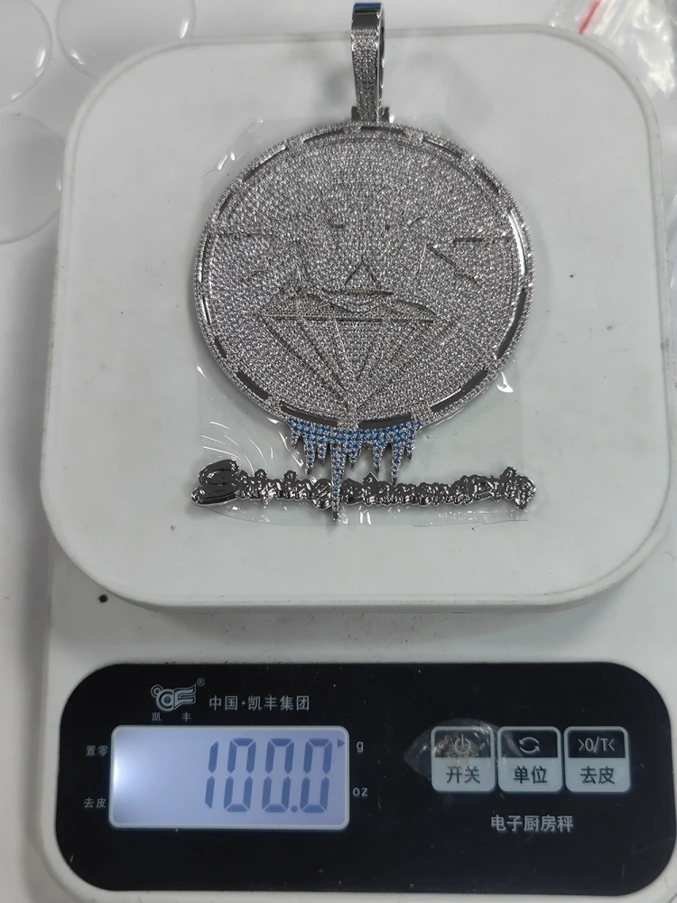 3Inch DIY Custom Name Logo Letter Pendant Fashion Mens 20mm Bail Pendants For Necklace Drop Of Water Hip Hop Jewelry  Women