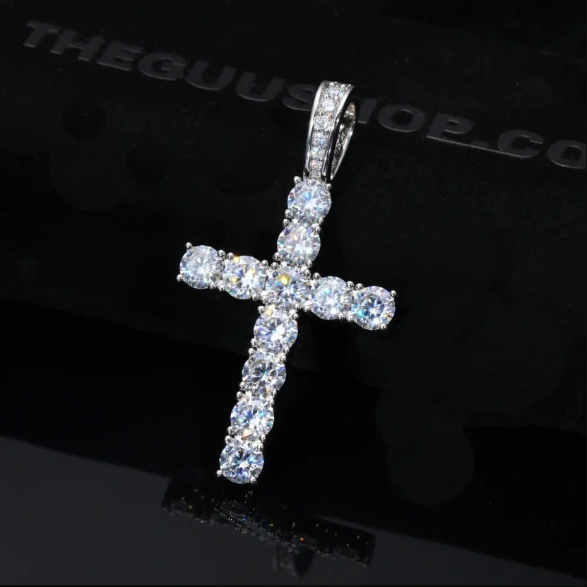 Hip Hop Jewelry Jesus Zircon For Men Women Iced Out Big Cubic Zirconia Cross Pendant Necklace With Tennis Chain