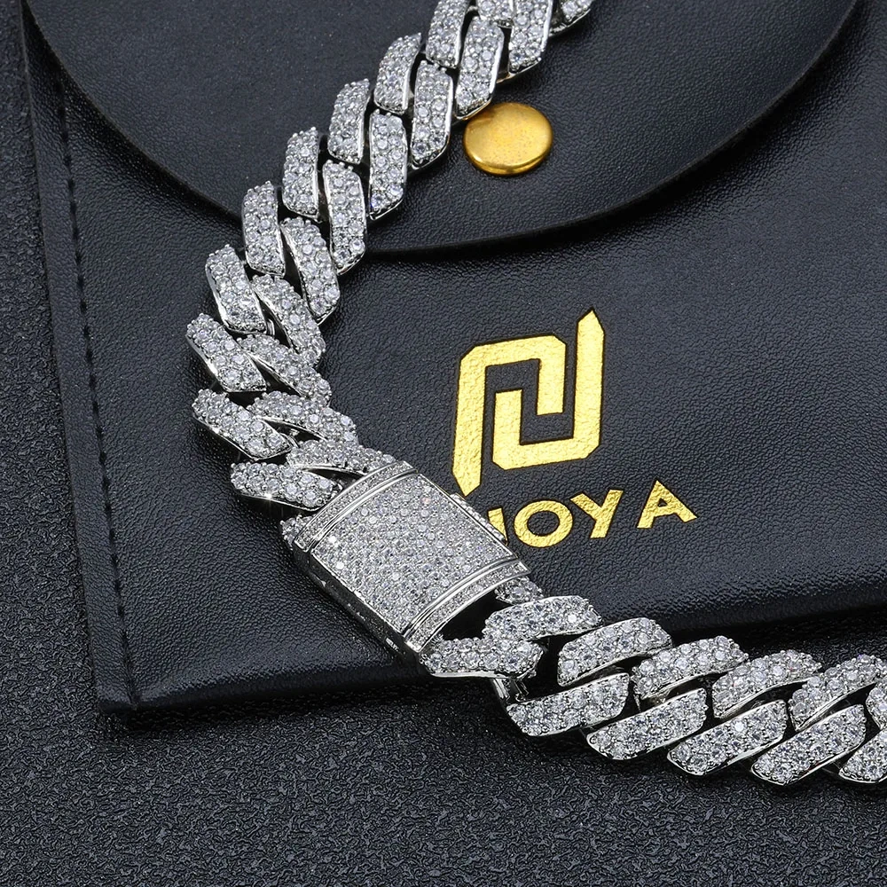 15mm Zircon Prong Cuban Link Chain Women Choker Cubic Zircon Luxury Bling CZ Iced Out Necklace Hiphop Men Jewelry