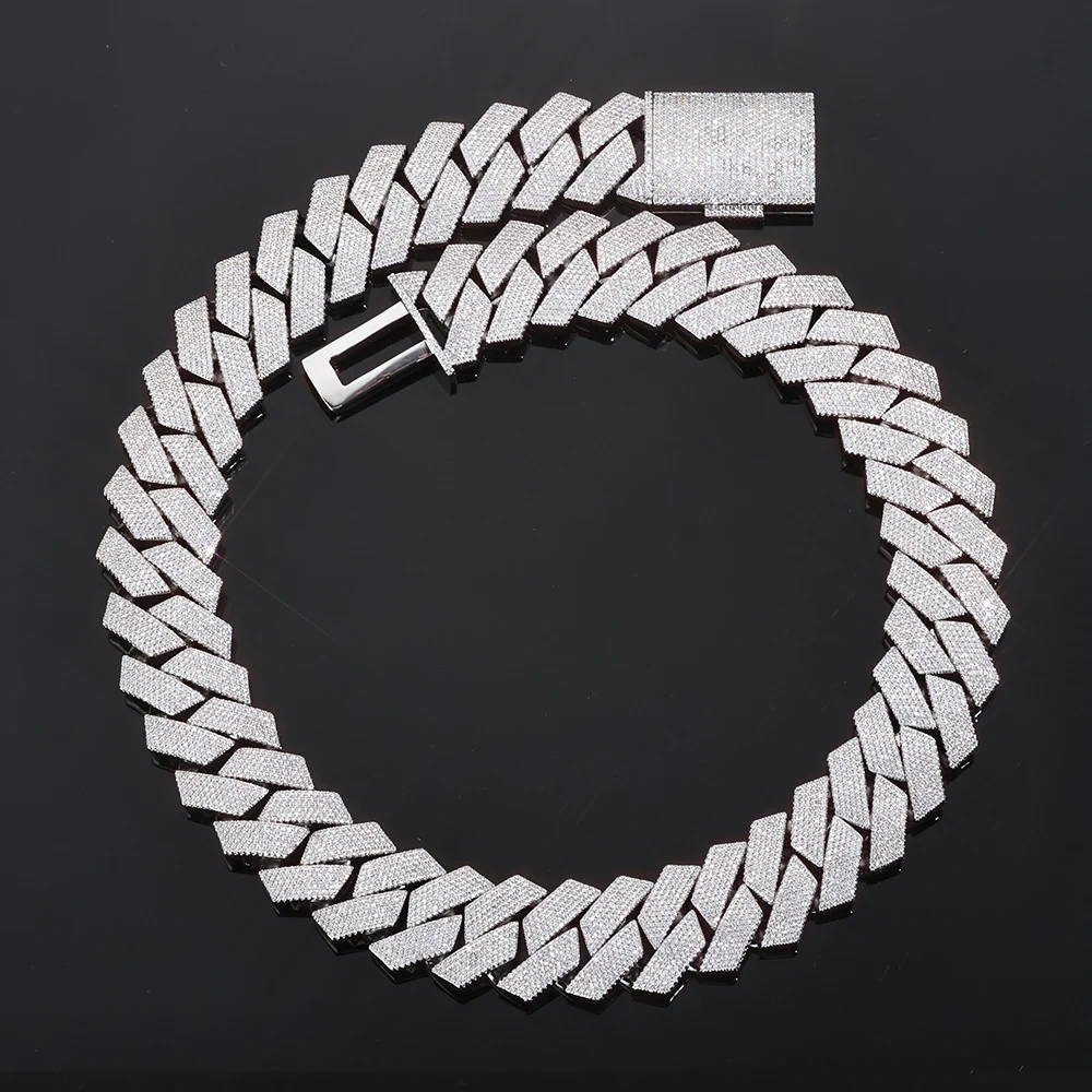 ESKEEM 20/26/36mm Iced Out Diamond Chunky Cuban Link Chain Necklace Gold Plated Hip Hop Jewelry for Men