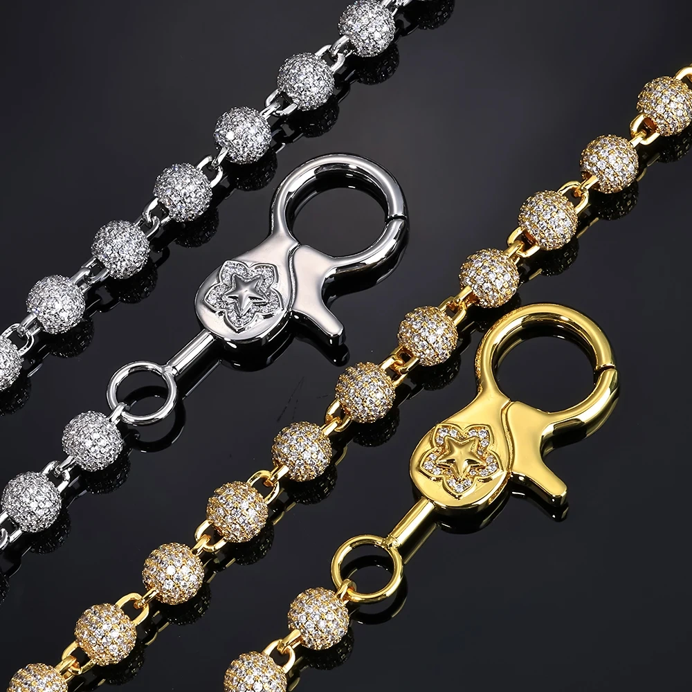 ESKEEM Hip Hop Iced Cubic Zirconia Pants Chain for Women Men Punk Rock Metal Wallet Key Chain Jeans Trousers Chain Jewelry