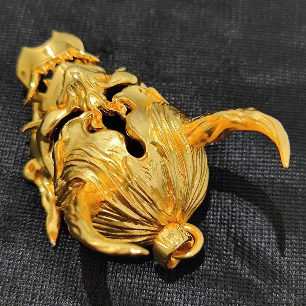 New Design Personalized Custom 925 Sterling Silver Charm Pendant 18K Gold Plated Hip Hop Jewelry 3D Ghost Face Pendant Gift