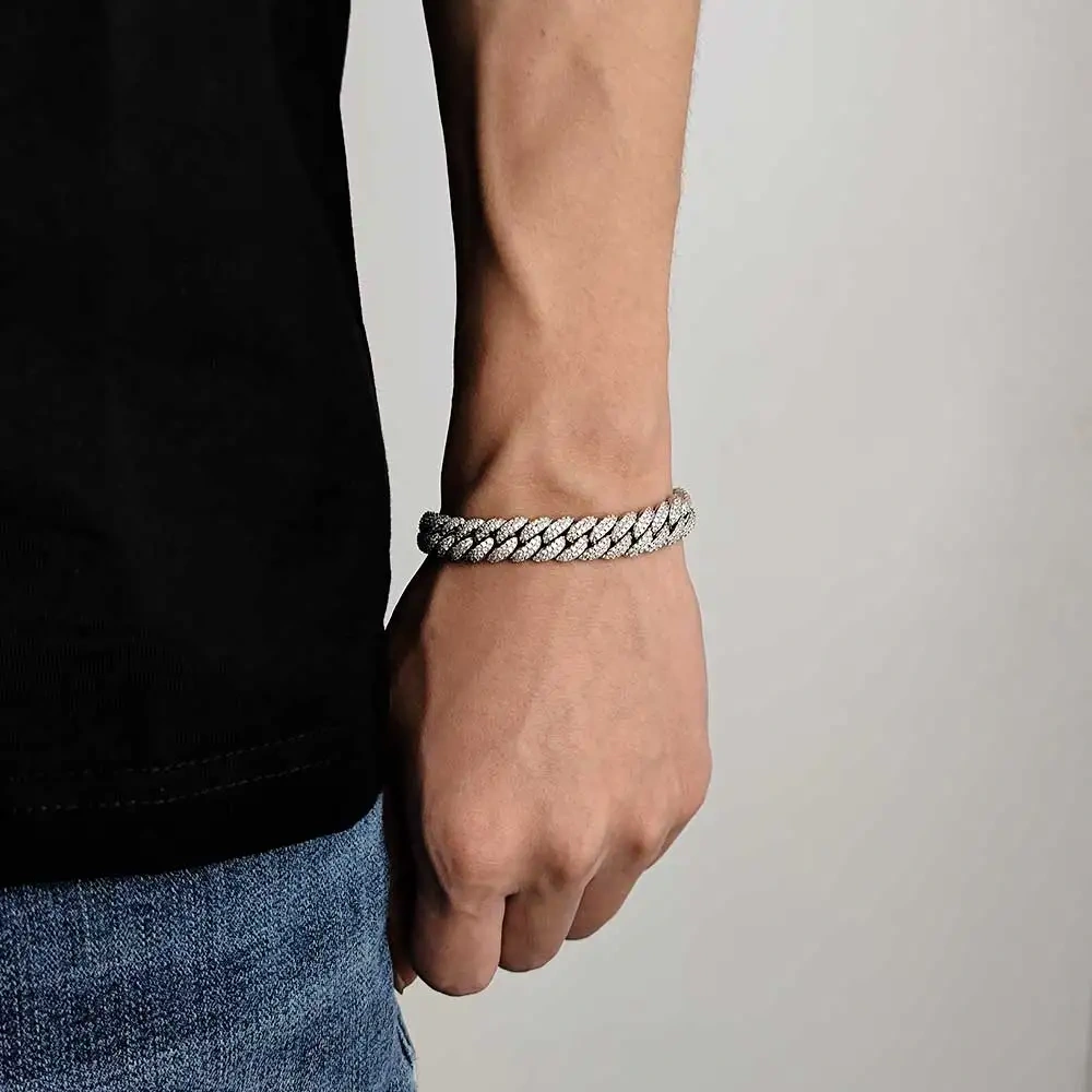 Hip Hop Jewelry 10MM 2 Rows Cubic Zircon CZ Bling Iced Out Cuban Link Chain Necklace For Women Men Gift Inventory Drop Shipping
