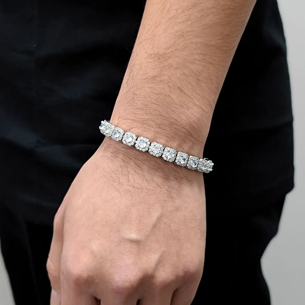 Hip Hop Jewelry 7/10/12mm Tennis Chain Necklace Bling Iced Zircon Cluster Diamond Gold Plated Choker for Women Men Party Gift