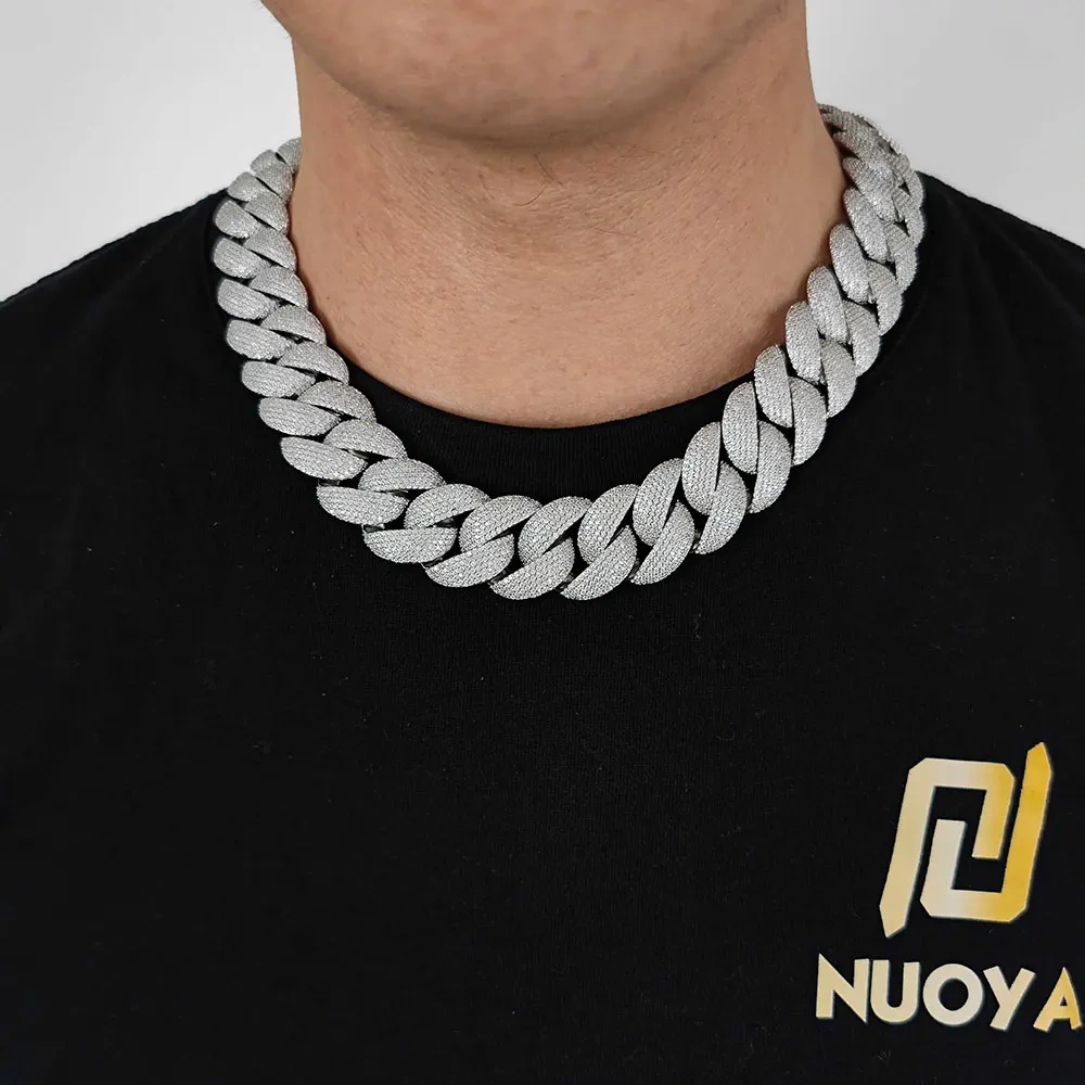 Hip Hop 22mm Cuban Link Chain Full Iced Out Zircon 6 Rows Stone Heavy And Thick Cuban Necklace Men's Gift Jewelry Drop Shipping