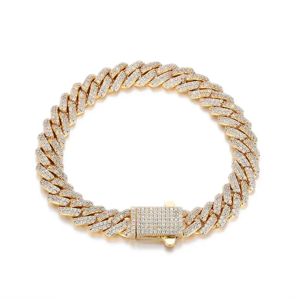 8MM 1 Row 2 Rows Iced Out CZ Cuban Necklace Bling Cubic Zirconia Brass Necklace Miami Cuban Link Chain Hip Hop Jewelry Gifts