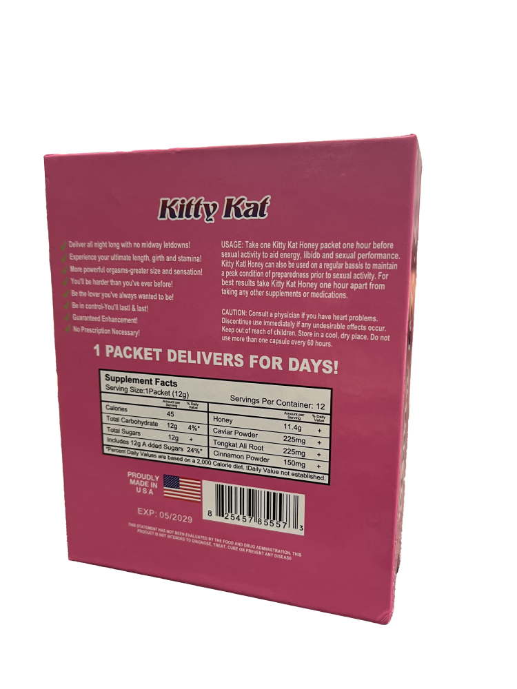 Women’s Sensual Honey Enhancement Supplement - 12 Sachet Pack (Honey-Based Formula for Heightened Desire)