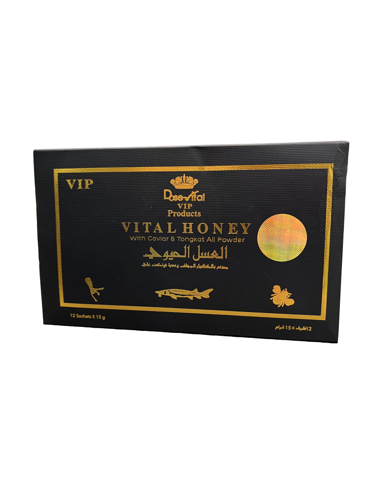 Vital Honey (with Caviar & Tongkat Ali Powder) - 15g × 12 Sachets