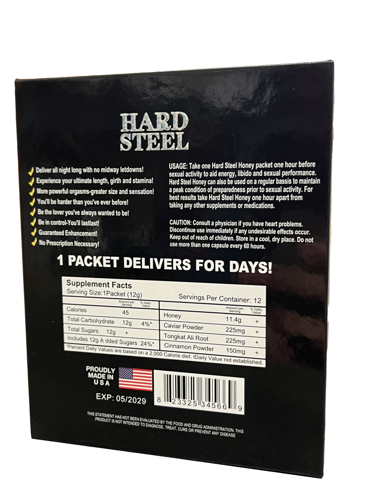 Premium Honey-Based Male Enhancement Supplement - 12 Packets x 12g