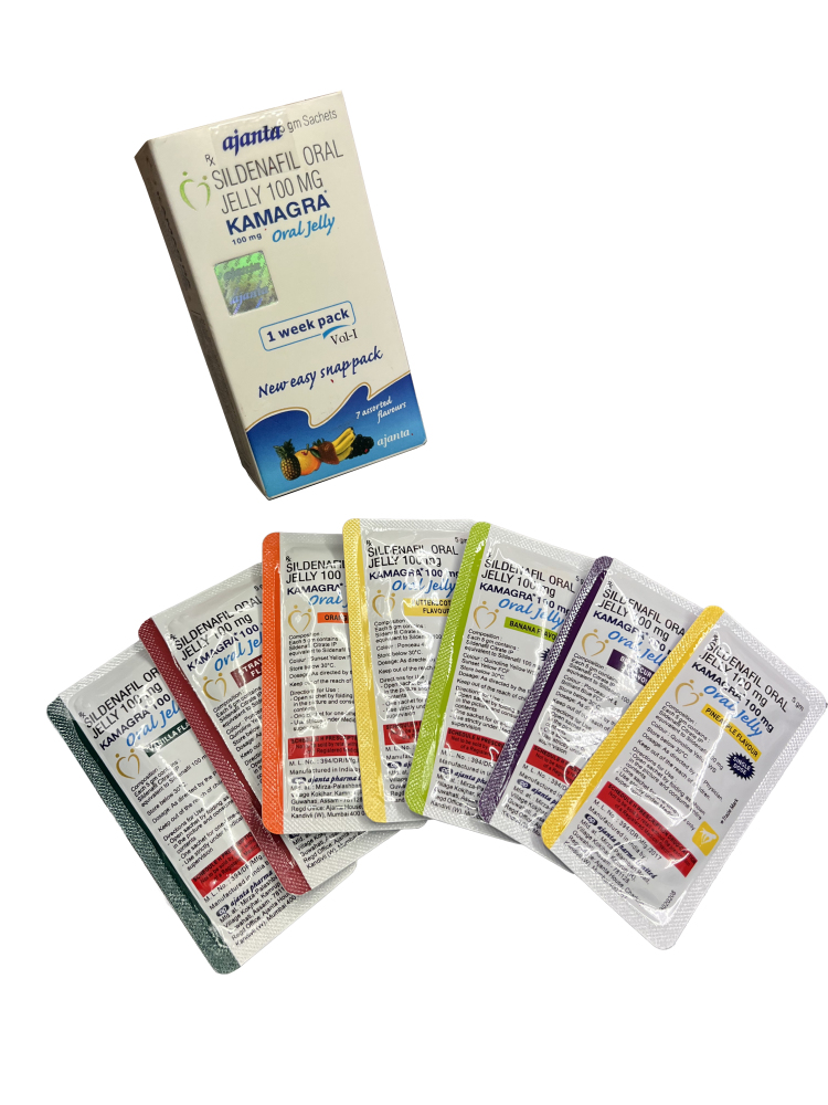 Sildenafil Oral Jelly 100mg - 7 Flavors Assorted Pack (1 Week Supply)